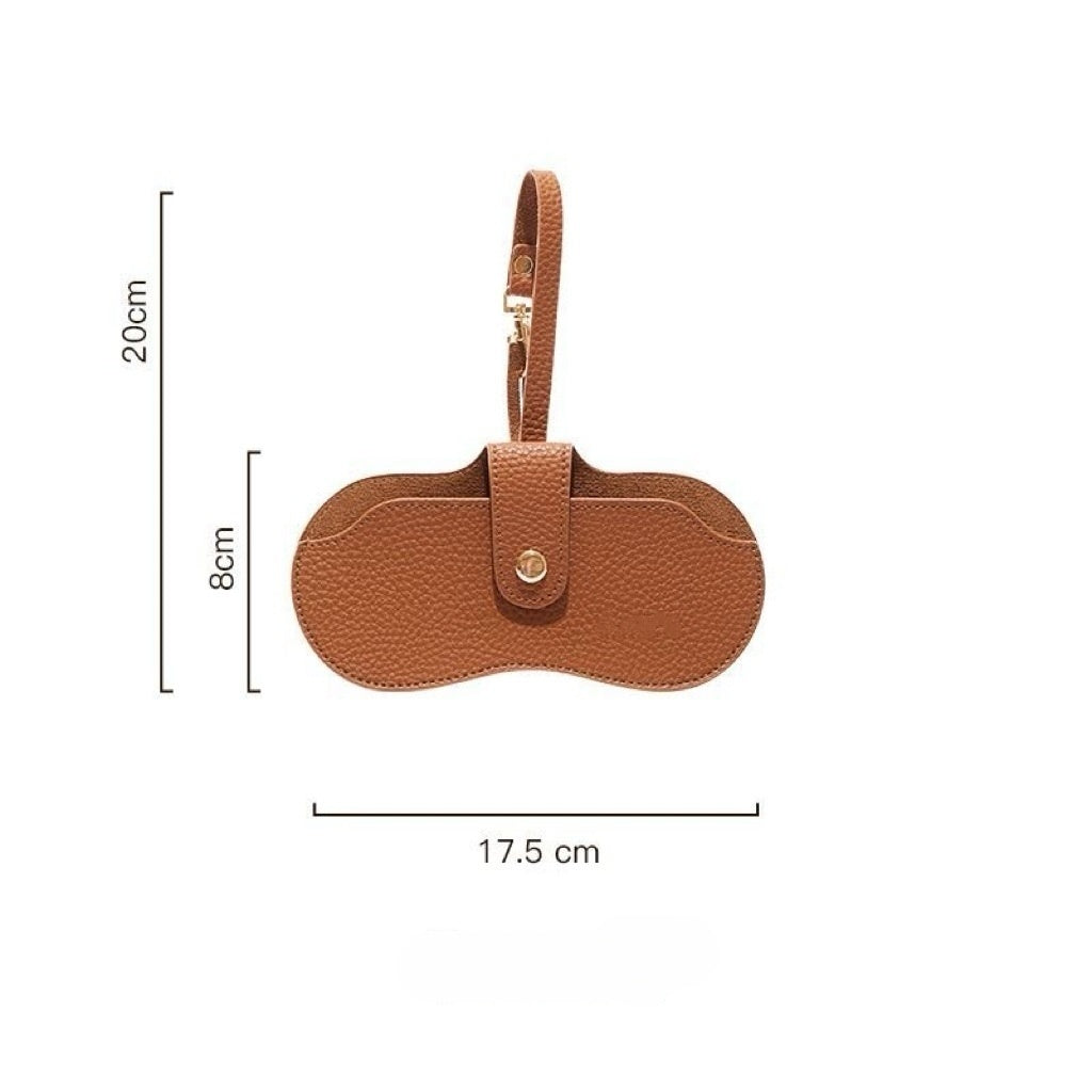 Soft PU Leather Travel Glasses Case for Sunglasses Prescription Glasses W/ Clip