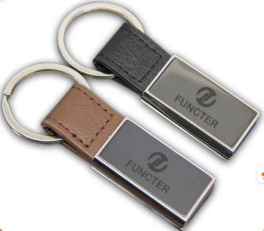 Custom PU Leather Minimalist Keychain Car Keyring Key Tag