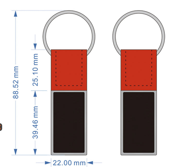 Custom PU Leather Minimalist Keychain Car Keyring Key Tag