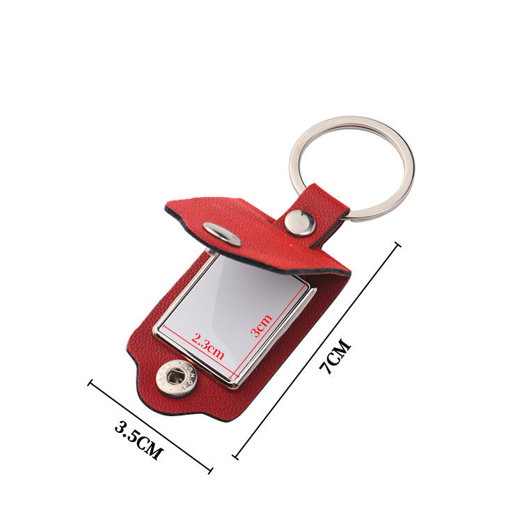 Waterproof Leather ID Tag Photo Fob Keying