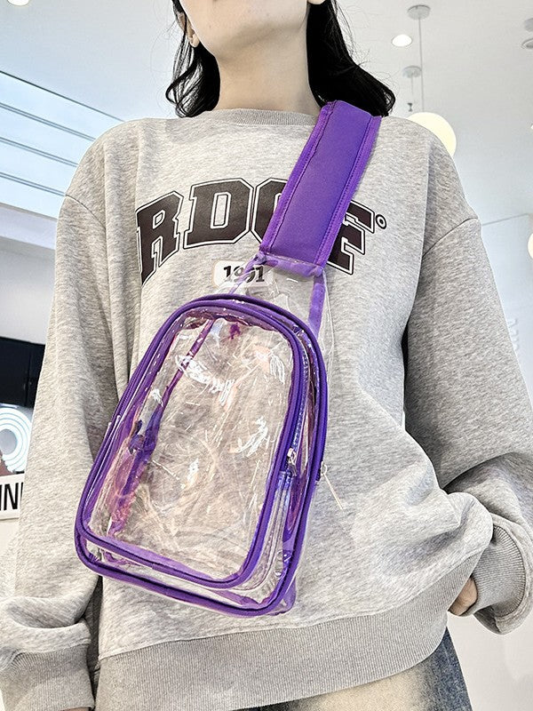 Transparent PVC Single Shoulder Crossbody Bag