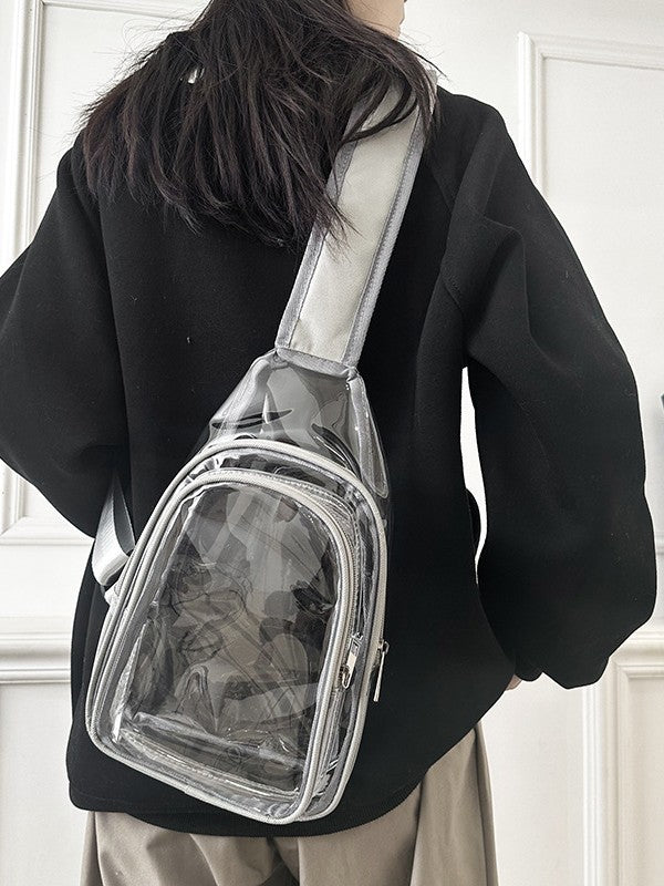 Transparent PVC Single Shoulder Crossbody Bag