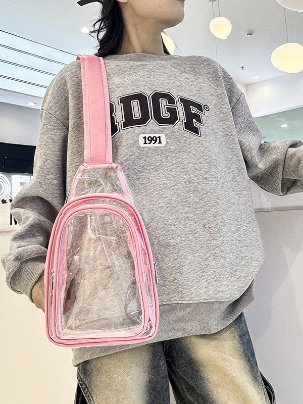 Transparent PVC Single Shoulder Crossbody Bag