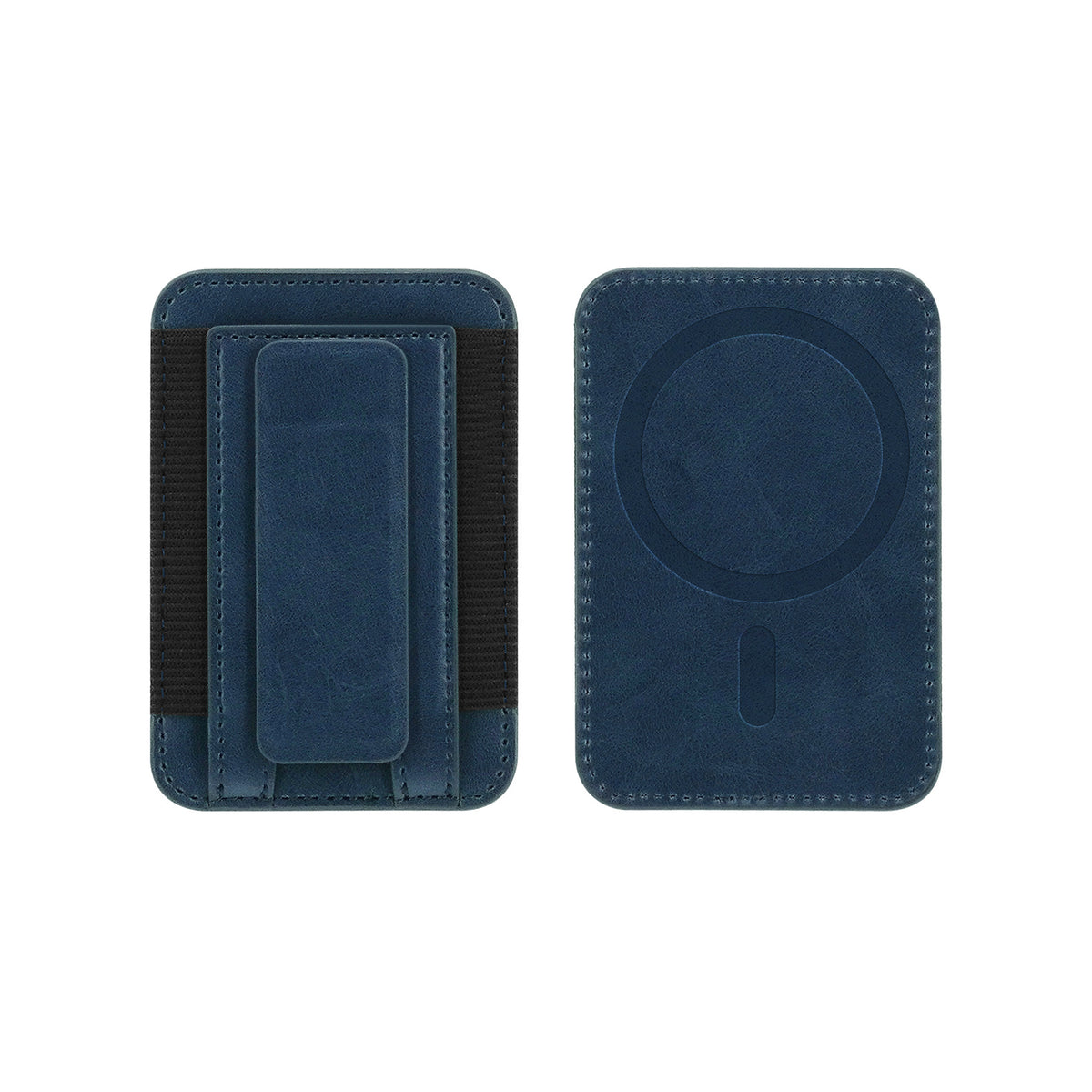 Magnetic Two Fold Phone Slide Card Holder Cell Phone Wallet Stand