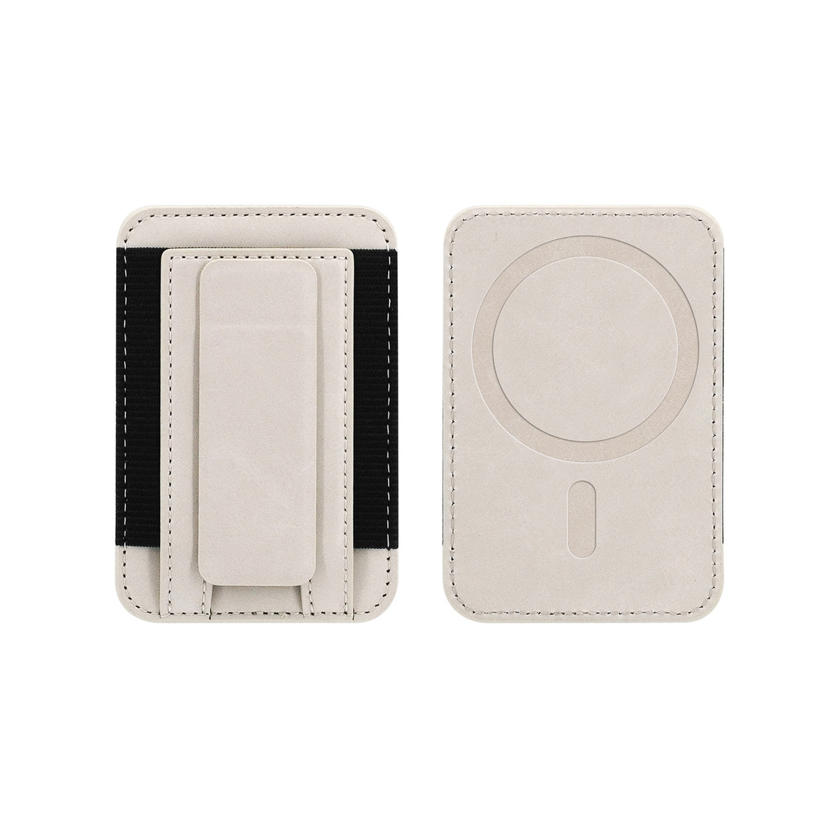 Magnetic Two Fold Phone Slide Card Holder Cell Phone Wallet Stand
