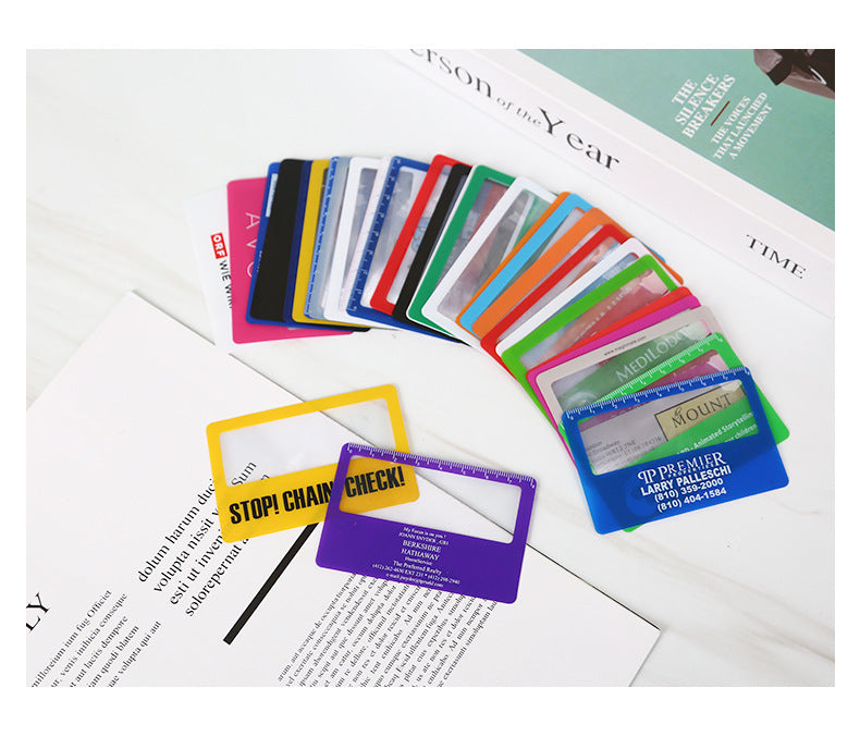 Custom PVC Business Card Magnifier/Bookmark
