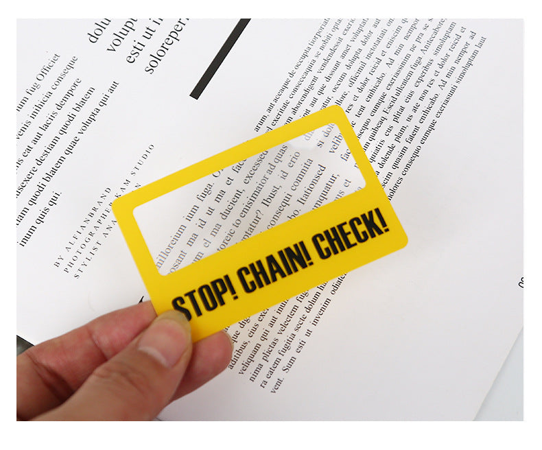 Custom PVC Business Card Magnifier/Bookmark