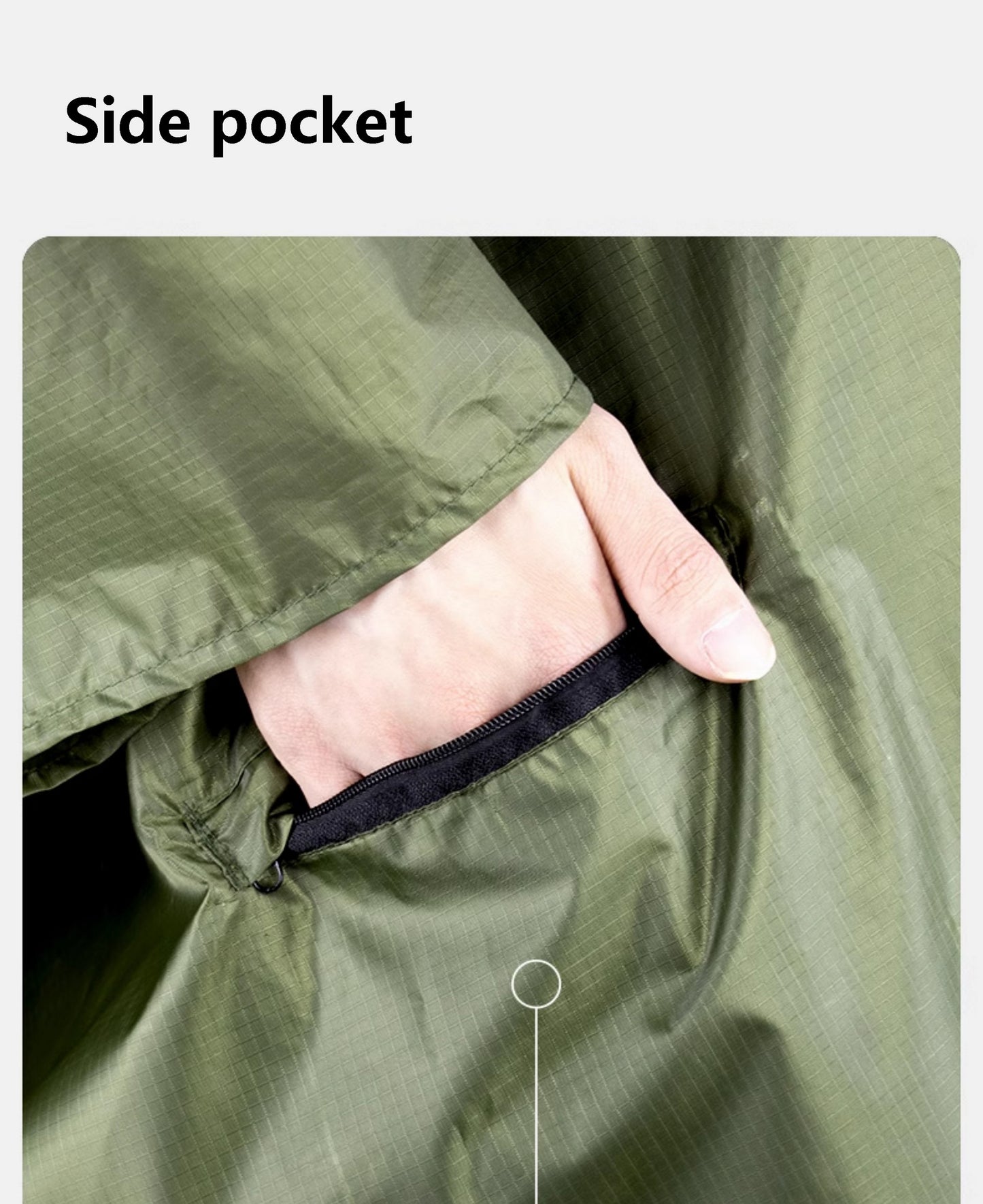 Multi-Functional Poncho Hooded Rain Poncho Waterproof Raincoat Jacket for Men Women Adults