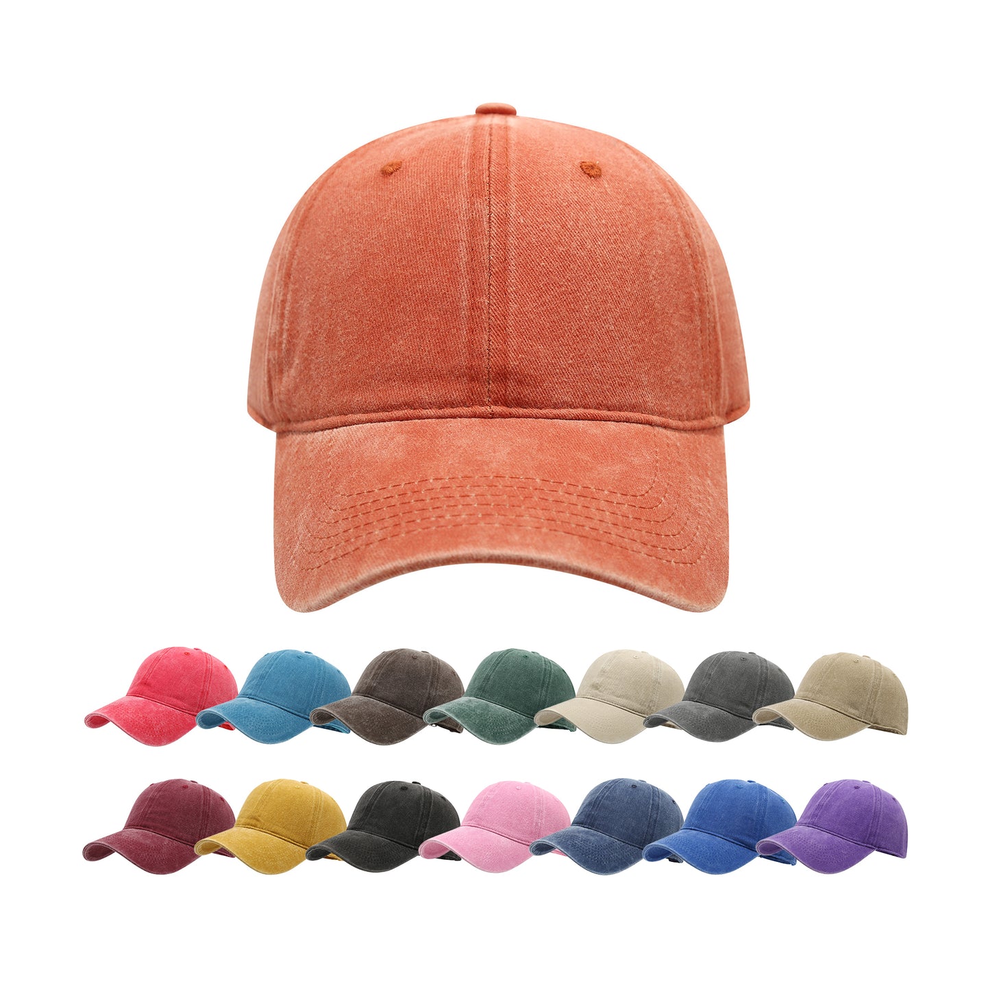 Retro 6-Panel Cotton Baseball Cap