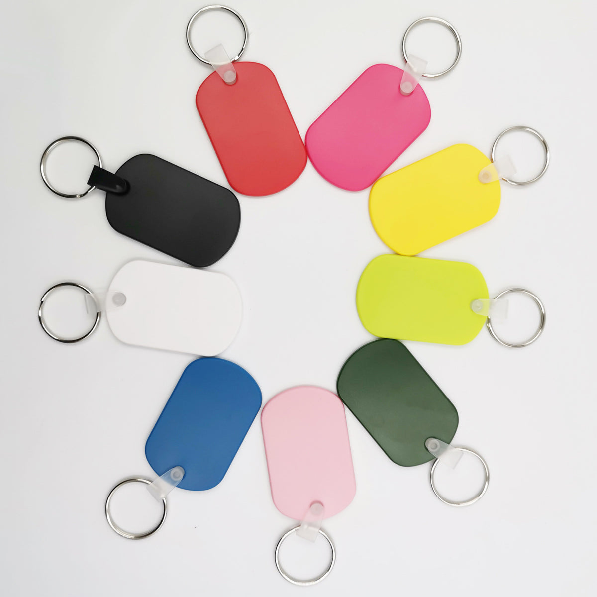 PVC Soft Material Rectangular Key Tag