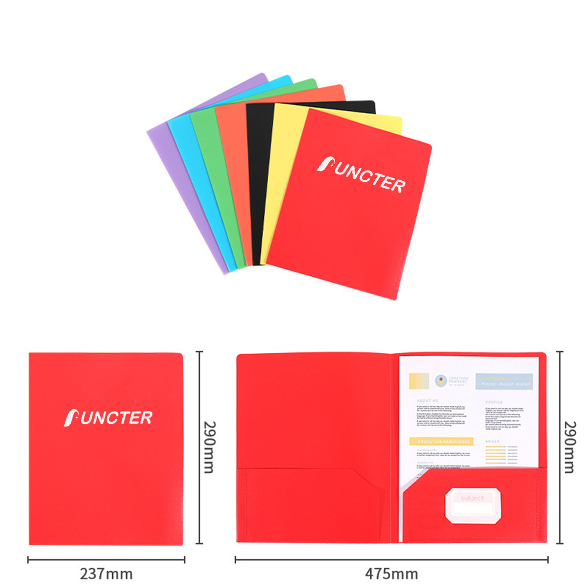 Plastic Two Pocket Report Folder