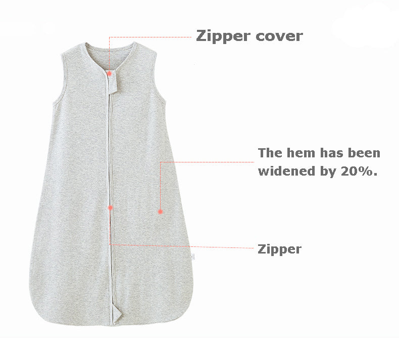 100% Cotton Sleeveless Baby Sleep Sack for Summer - 0-24 Months