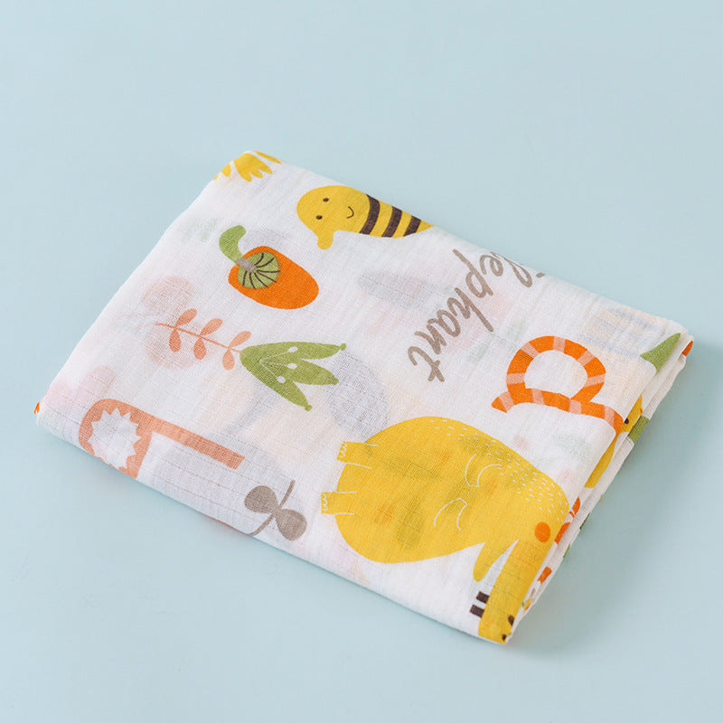 Full Color Four-layer Muslin Baby Swaddle Blanket for Newborns