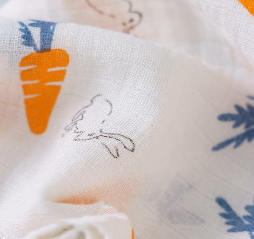 Full Color Four-layer Muslin Baby Swaddle Blanket for Newborns