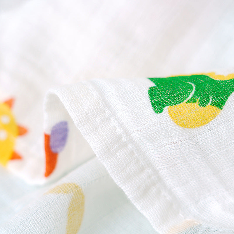 Full Color Four-layer Muslin Baby Swaddle Blanket for Newborns