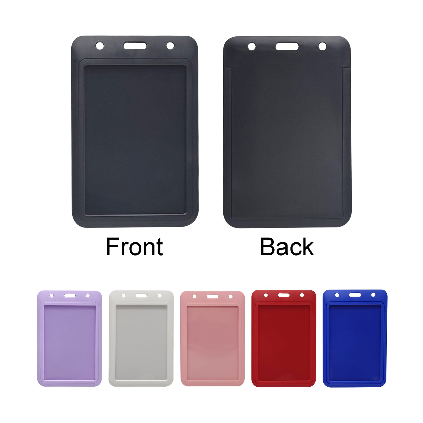 Large ABS Plastic Blank Slide Cover Push-Fit Hard Card Holder