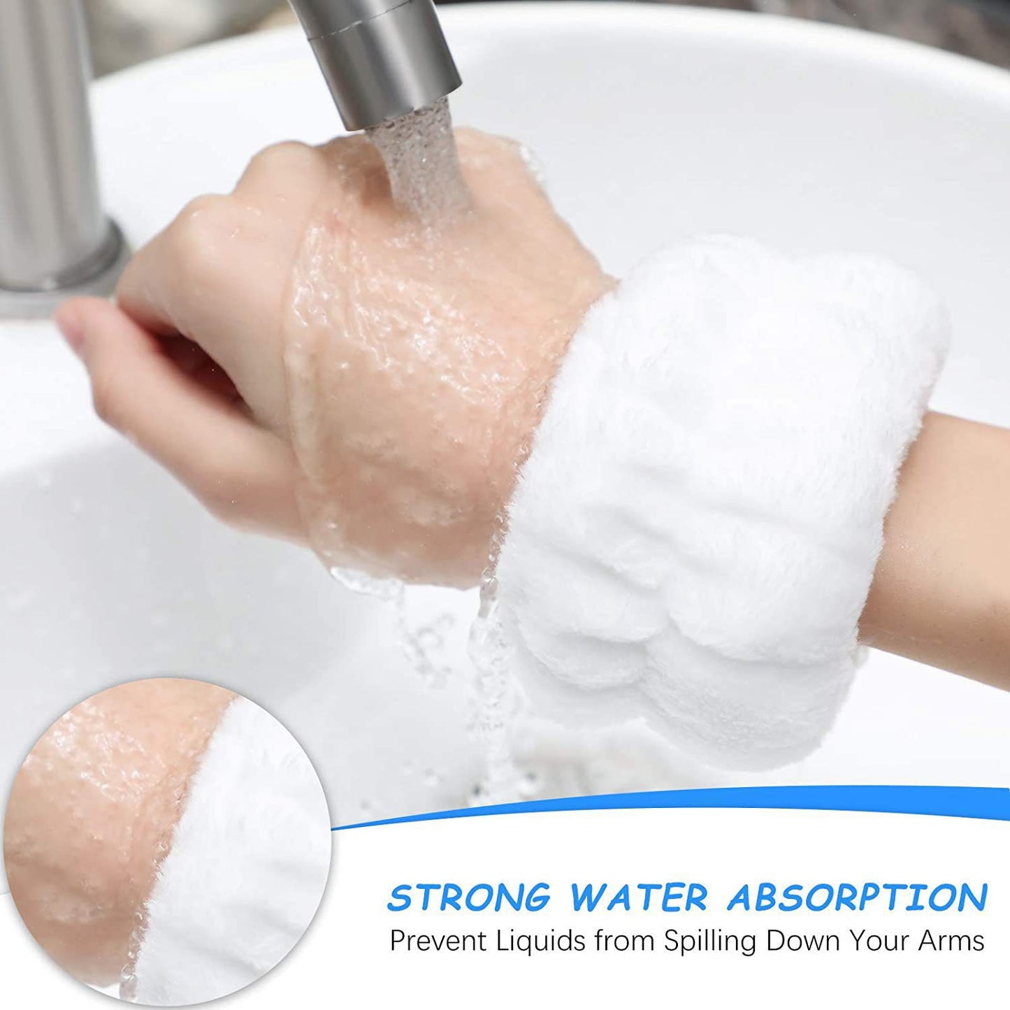 Microfiber Wristband To Prevent Water Dripping