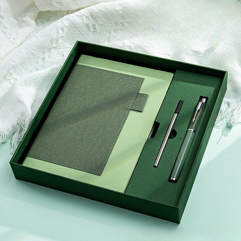 A5 Spliced PU leather surface Leatherette Bound Journal Gift Set W/ Pen and Pen Refill