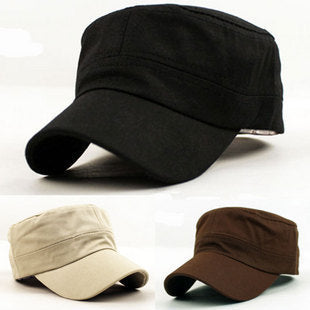 Army Cap Military Hat for Men Women Adjustable Cotton Flat Top