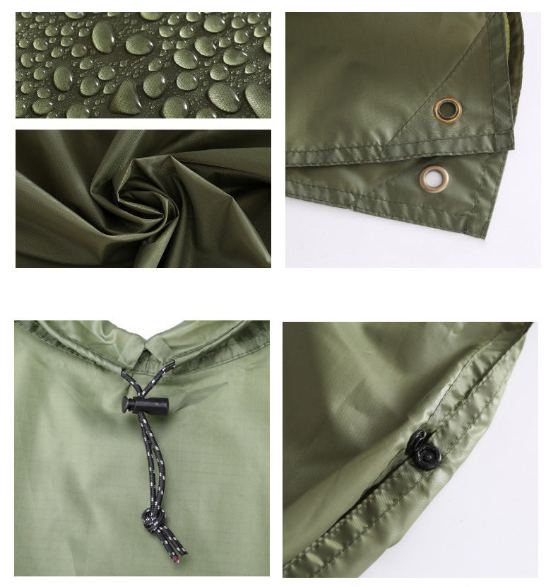 Multi-functional 3-in-1 Poncho Hooded Rain Poncho Waterproof Raincoat Jacket for Men Women Adults