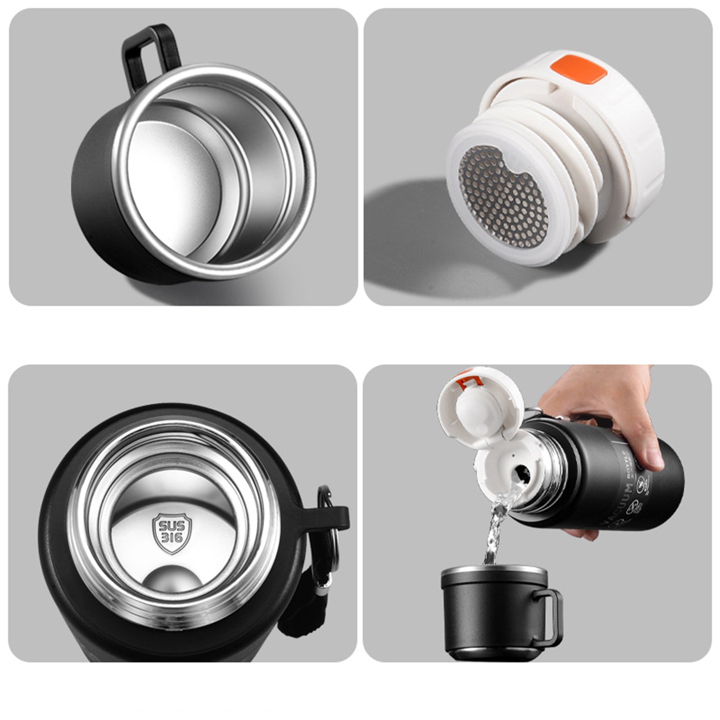 20 Oz Stainless Steel Vacuum Insulated Water Bottle