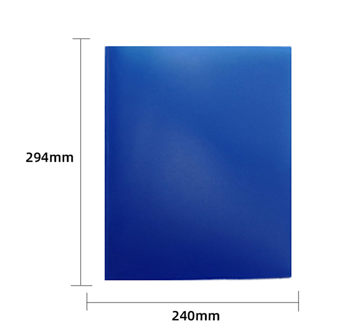 Basics Plastic Pocket Folder W/3 Hole