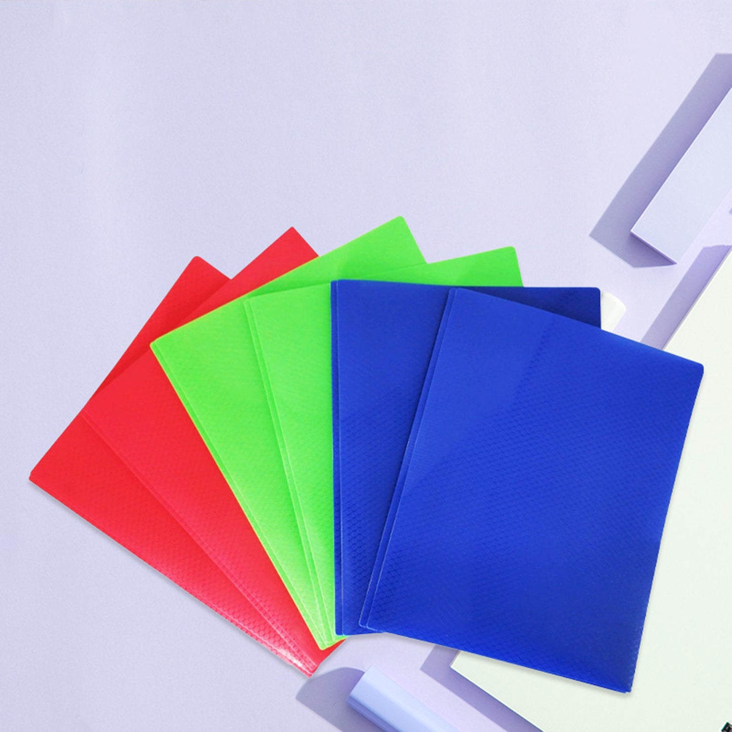 Basics Plastic Pocket Folder W/3 Hole