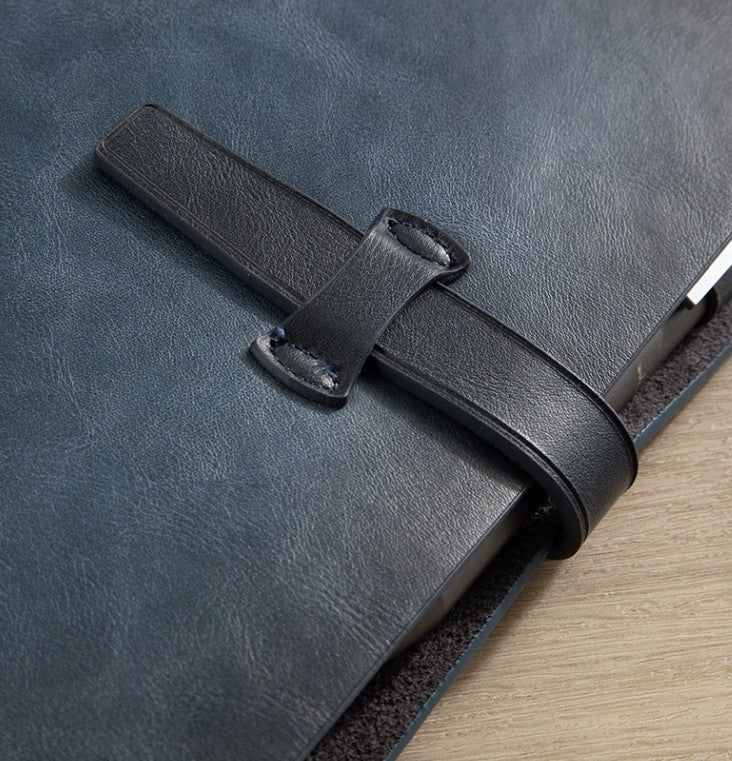 A5 Soft Vintage Leather Binder Notebook W/ Pen Holder