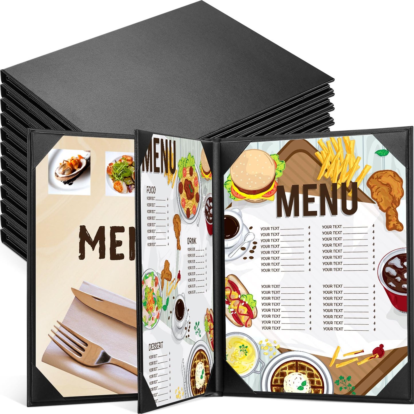 8.5 x 11" 4 Views Dinner Menu Cover