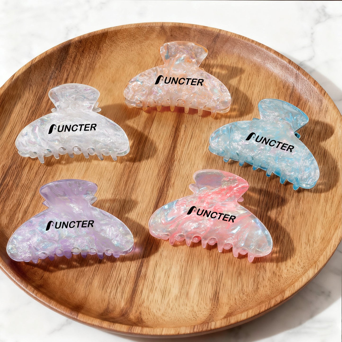 3.5" L Iridescent Hair Clip Hair Claw Clips