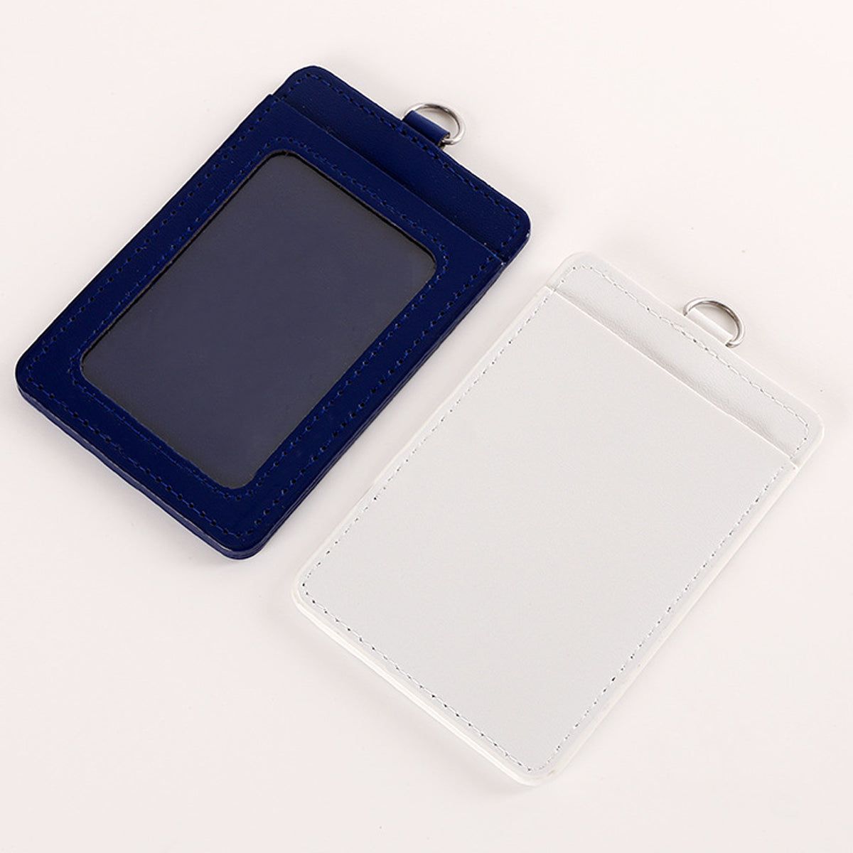 PU Leather Badge Holder With Heavy Duty Retractable Badge Reel Lanyard