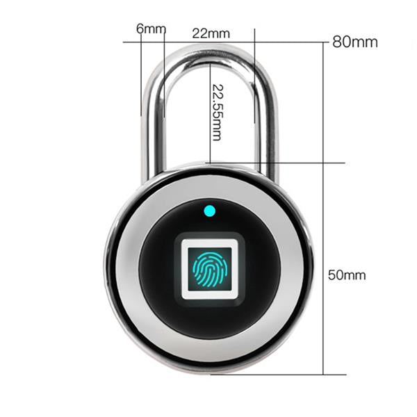 Smart Fingerprint Lock Water Resistant Fingerprint Padlock