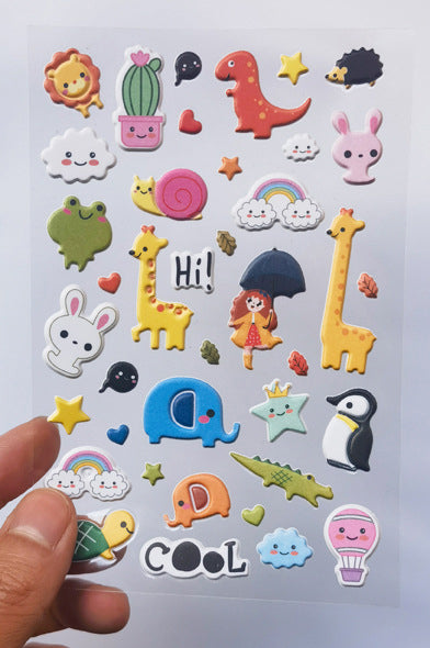 4'' X 5.91'' Matte Foam Sticker Backing/Bubble Sticker/ Puffy Sticker