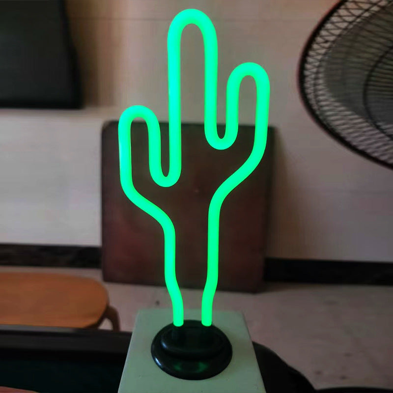 Custom Shape Tabletop Neon Sign Glass Tube Neon Light Stable Base Neon Light