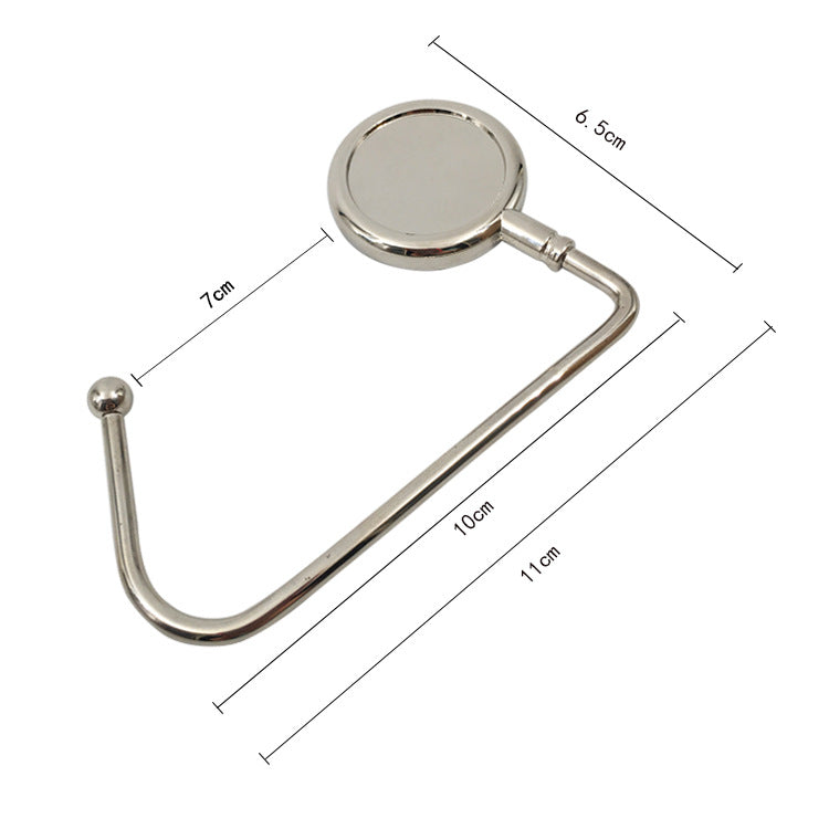 Custom Round Purse Hook with Full Color Logo