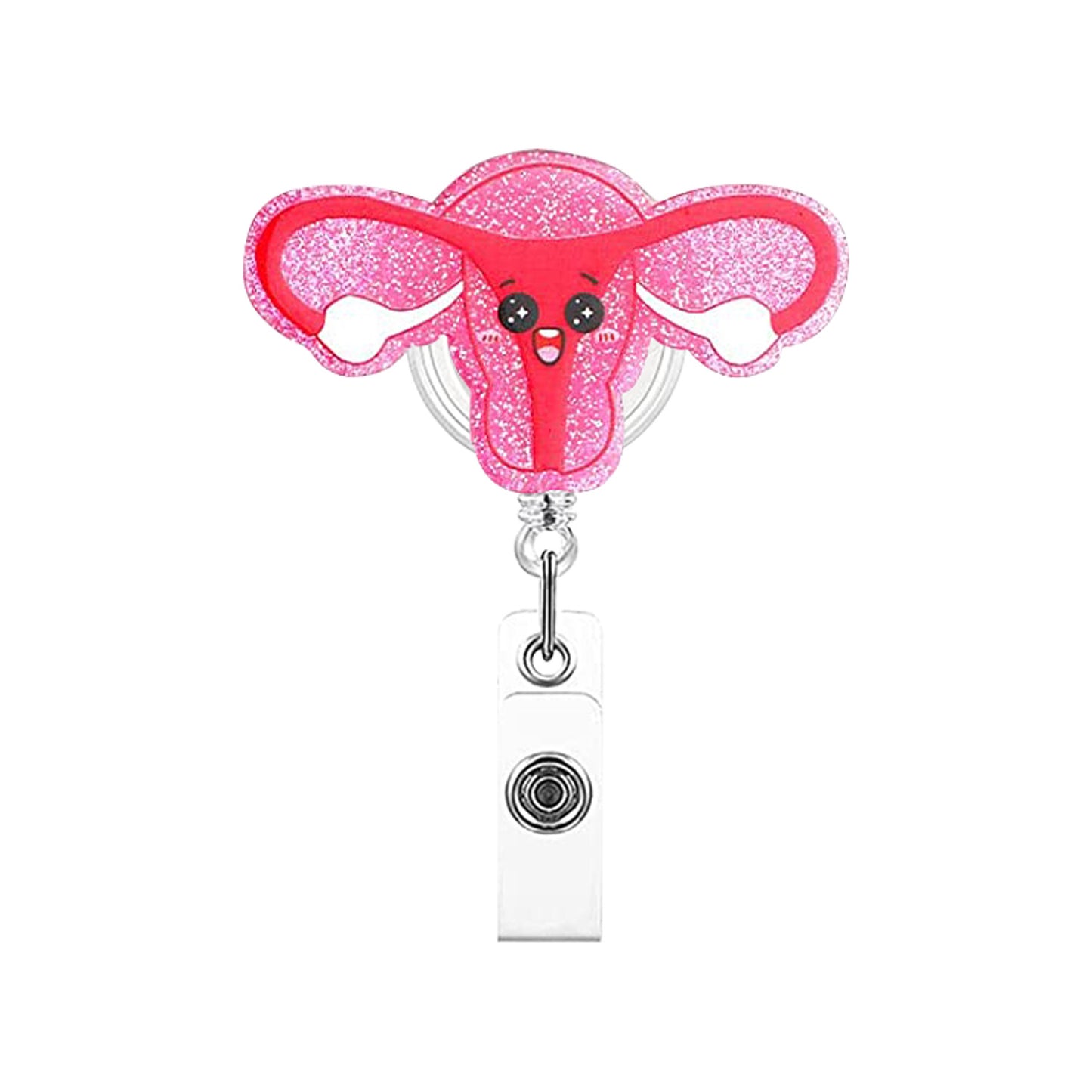Uterus Shaped Pull Reel/Badge Reel