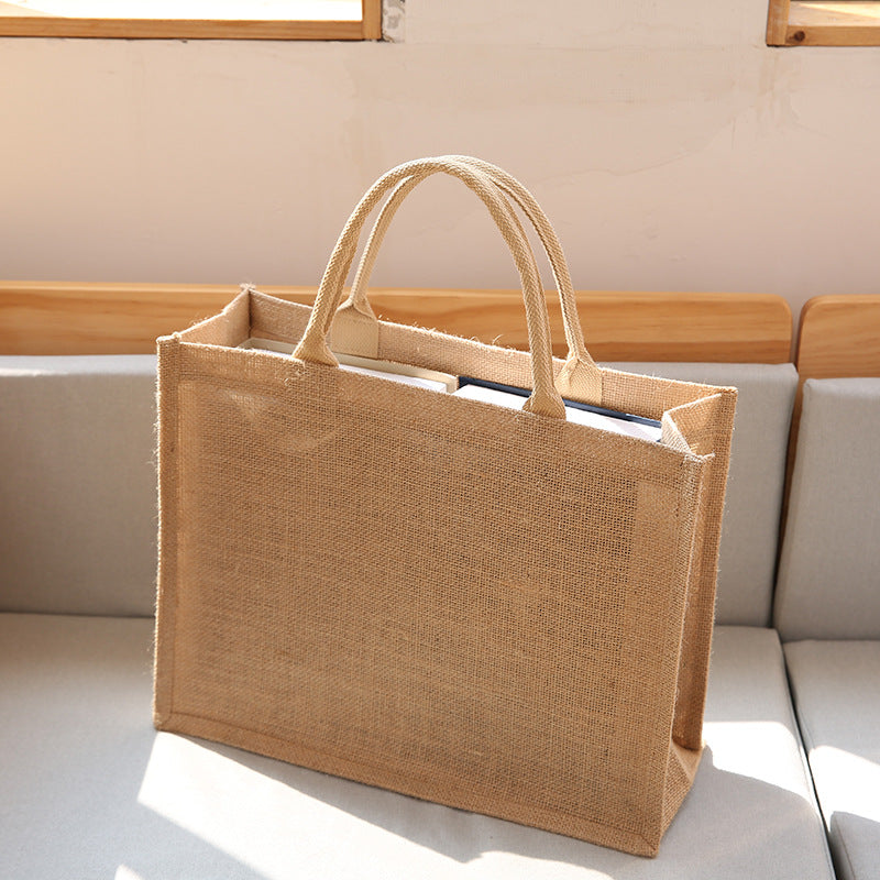 Medium Size Burlap Tote Bag