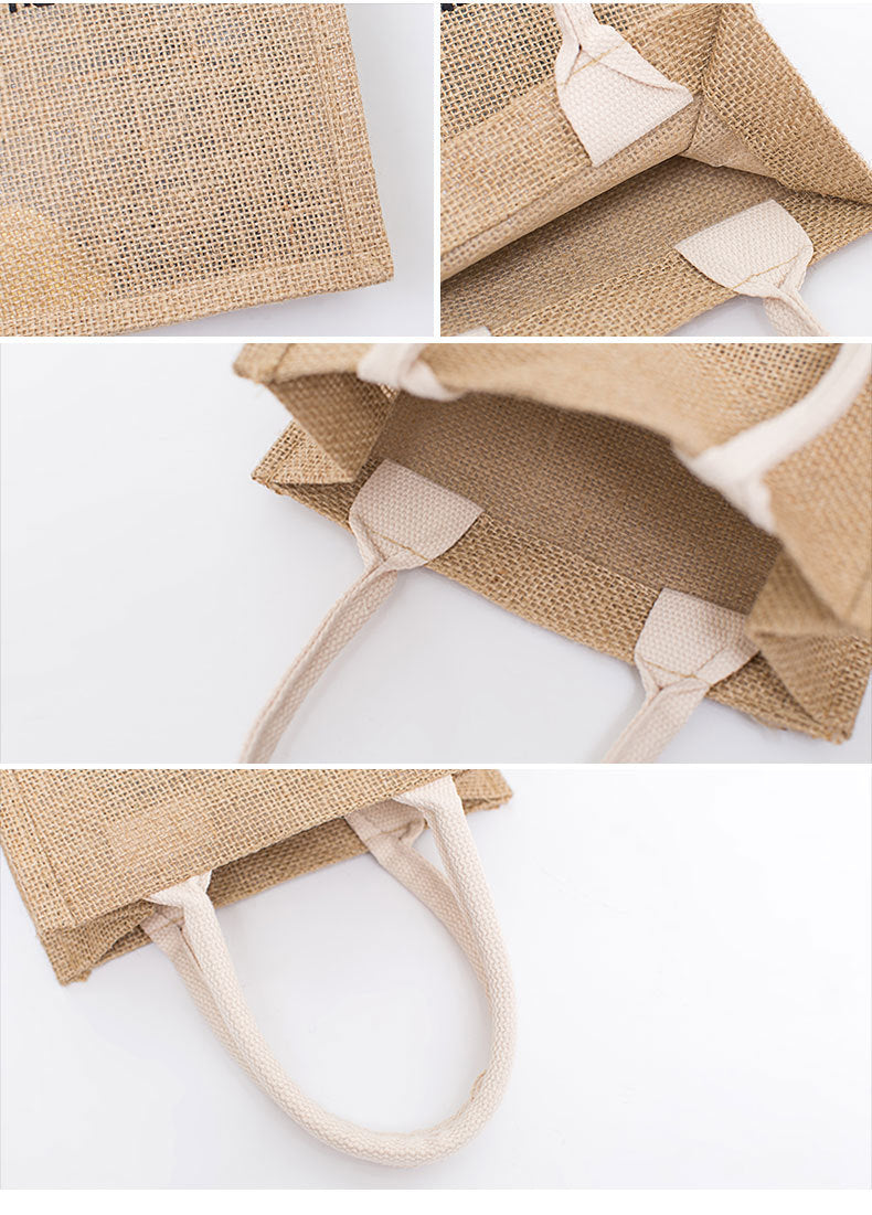 Medium Size Burlap Tote Bag