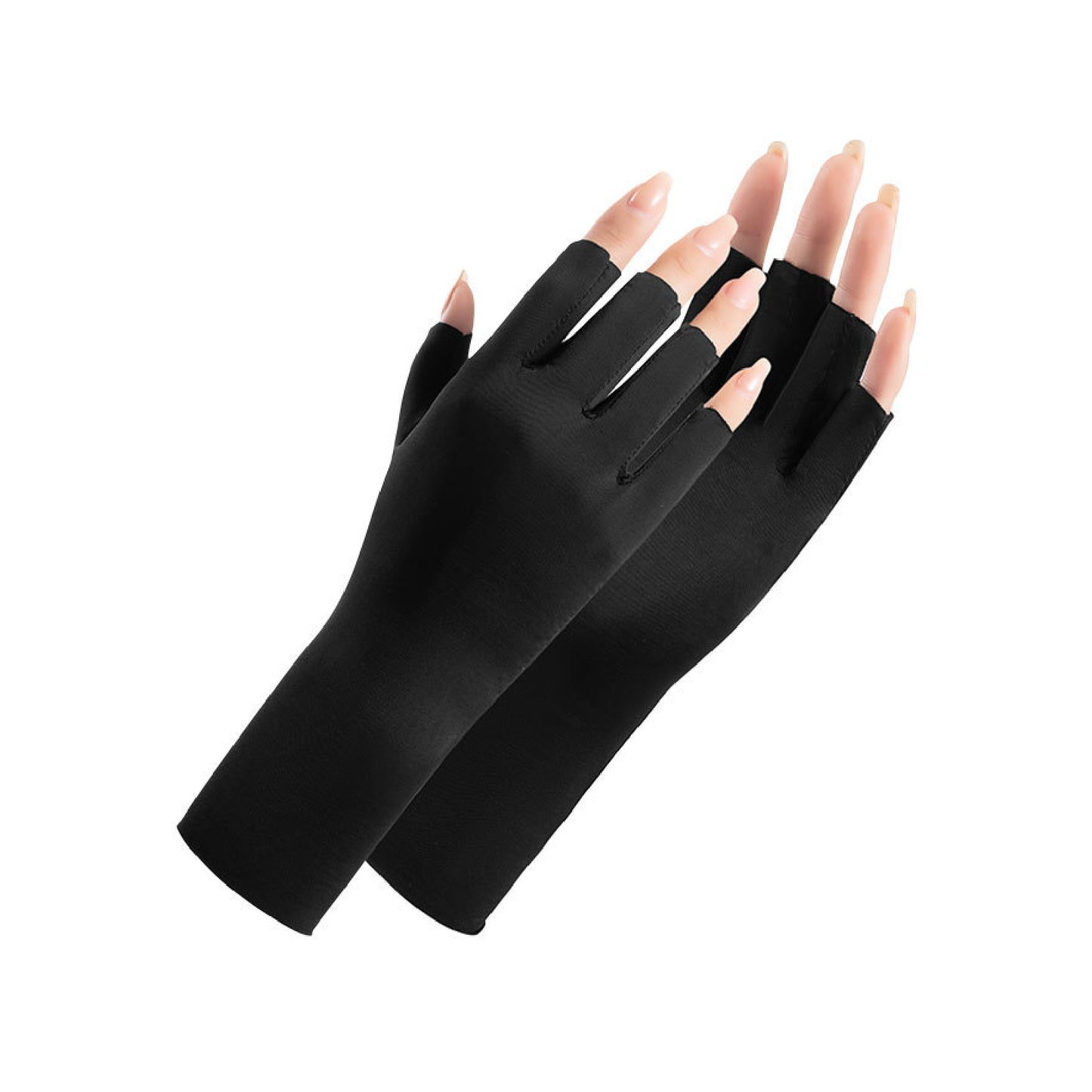 Gloves UV Protection Fingerless Gloves Anti UV Gloves Sunscreen for Gel Nail Lamp Manicure Skin Care