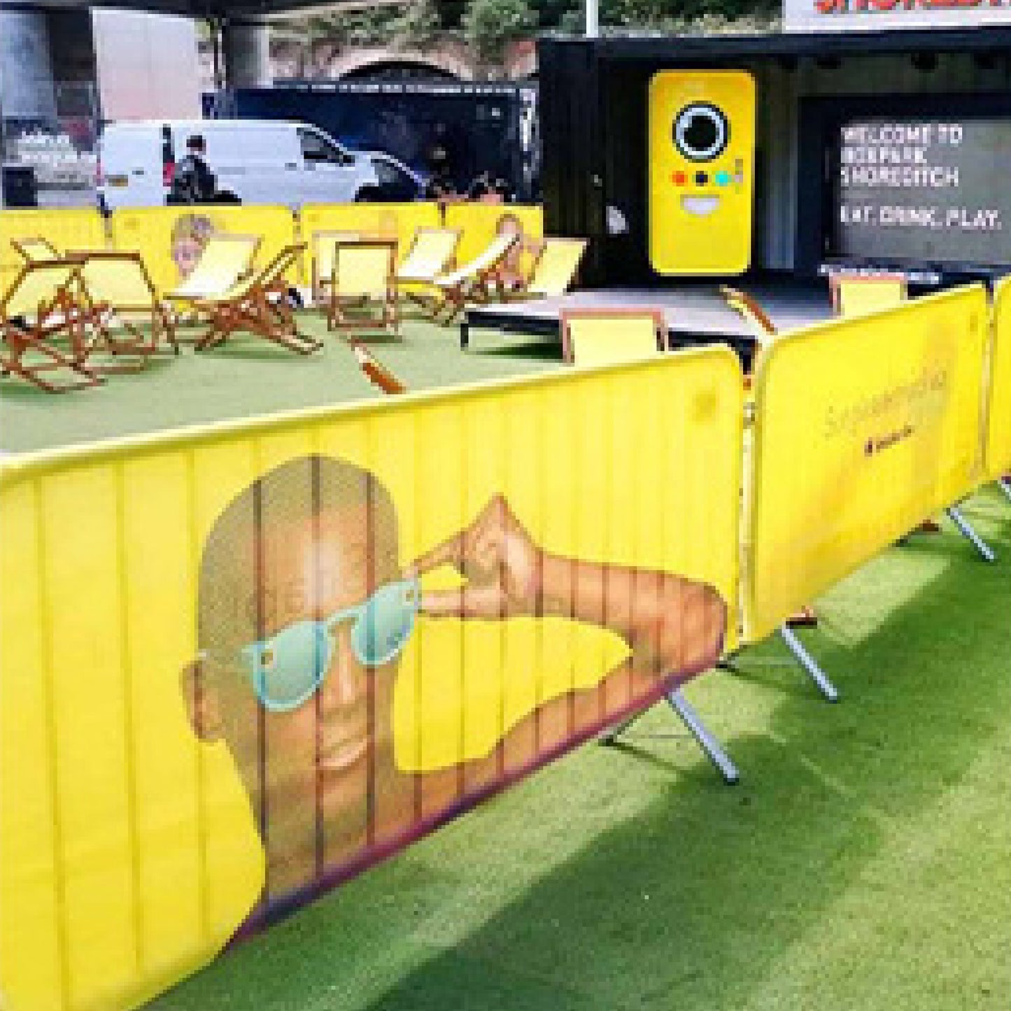 3 x 7' Custom Fence Cover Mesh Fabric Barricade Banner Crowd Control Barrier Cover