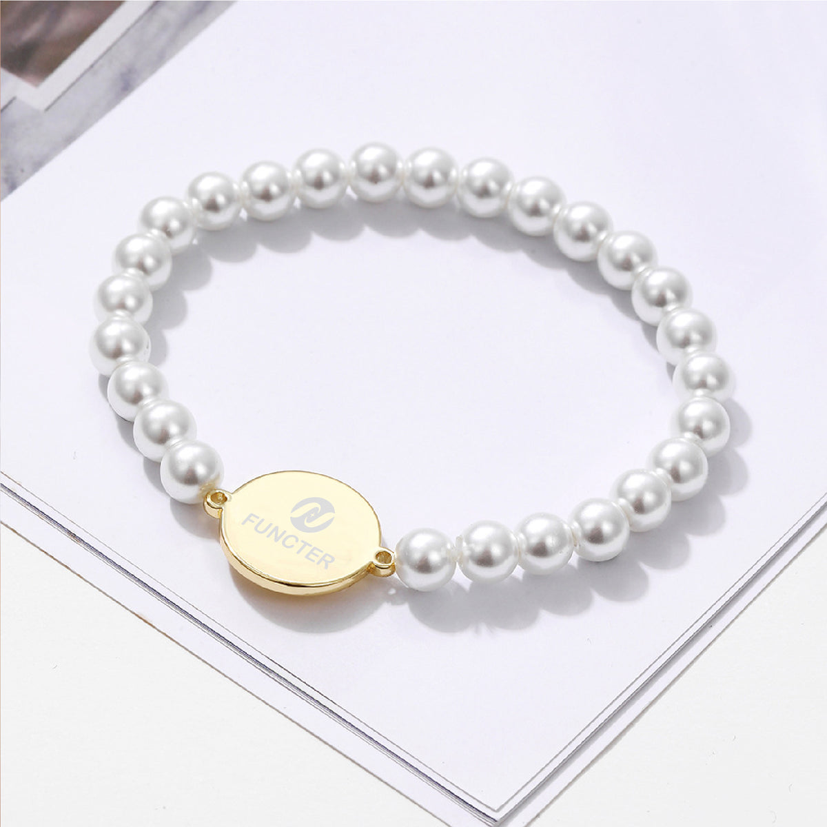 Pearl Bracelet for Women Dainty Golden Charm Pearl Beaded Bracelet With Pendant Jewelry