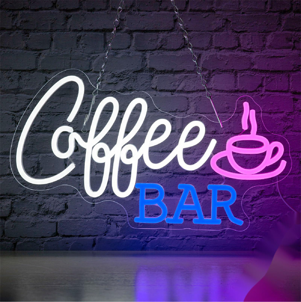 16" Custom Cafe Shop Neon Sign Custom LED Night Club Sign LED Glow Sign - 3 Colors Sign