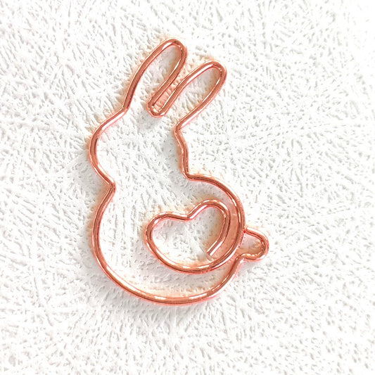 Rabbit Shape Metal Paper Clasp Custom Shape Paper Clip