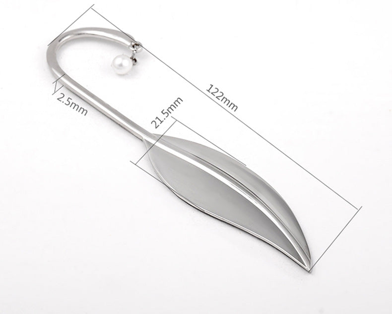 Creative Metal Leaf Shaped Bookmark For Book Lover