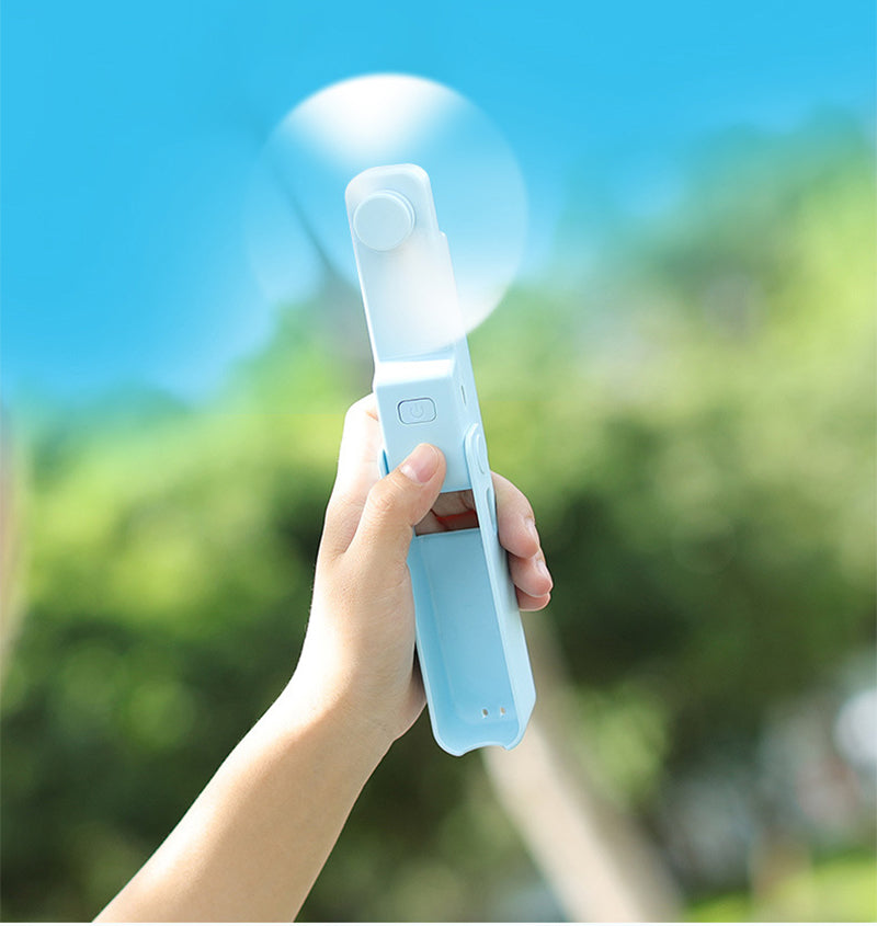 Adjustable 3 Levels Wind Speed Handheld Fan Rechargeable Folding Mini Fan