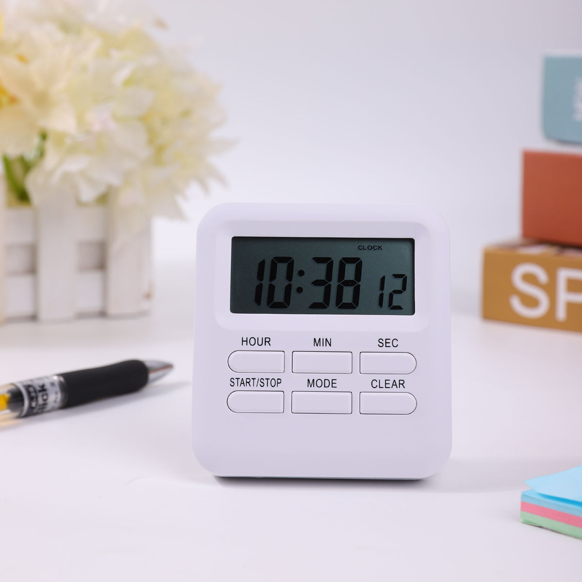 Digital Kitchen Timer 24 Hours Alarm Clock With Magnet Back And Bracket