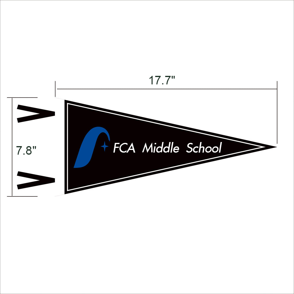 Custom Full Color Colleage Felt Pennant Flag