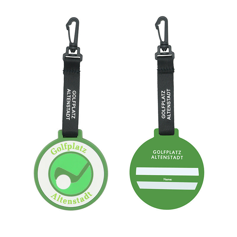 Custom Golf Bag Tag Round Shape Luggage Tag
