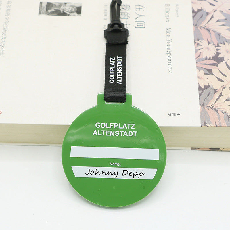 Custom Golf Bag Tag Round Shape Luggage Tag