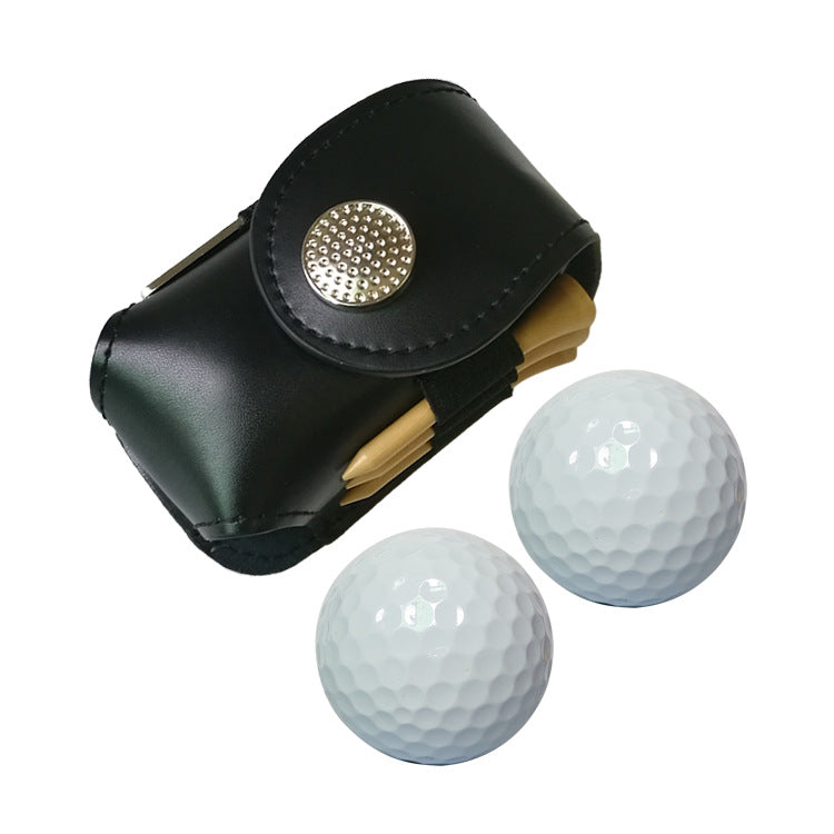 Vintage Leather Golf Ball Pouch Golf Bag Waist Belt Pack